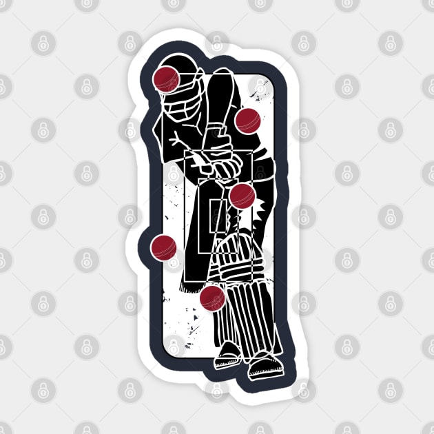 Cricket Bowler Target Practice Cricket Fan Sticker by atomguy